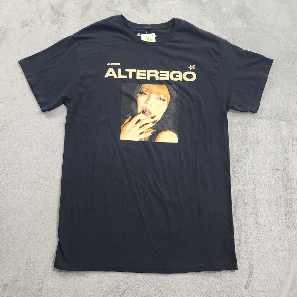 NEW Lisa Shirt Mens M Black Alter Ego Photo Graphic Tee T-Shirt Music Casual Top